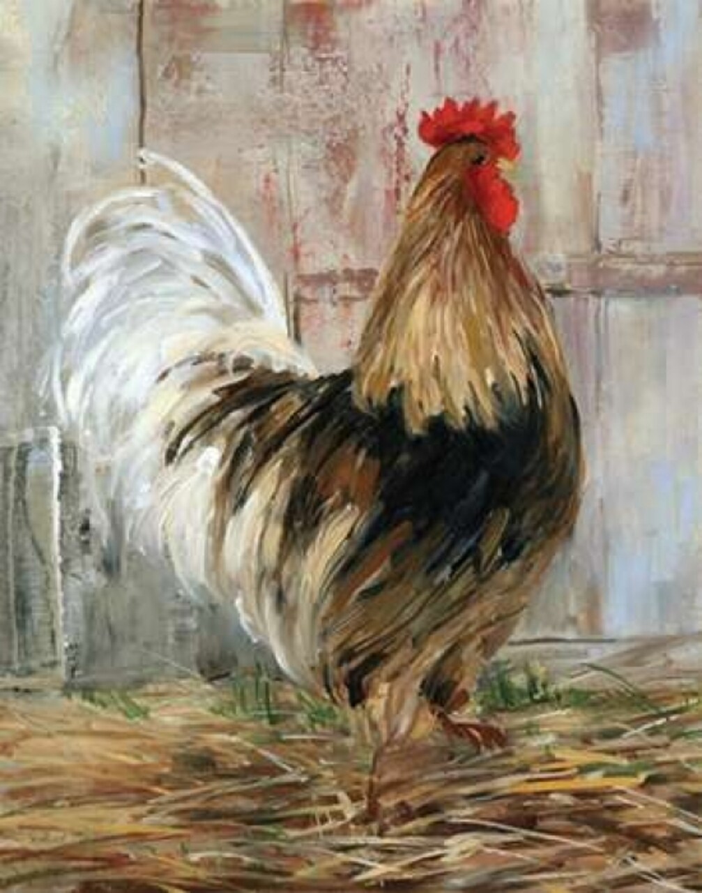 Farmhouse Rooster Poster Print by Sally Swatland - Item # VARPDX17573